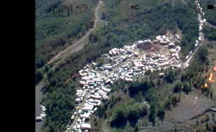 La gendarmerie a survolé le site de Portes où près de 10.000 personnes sont regroupées pour un Teknival illégal