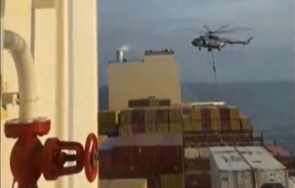 L???Iran a saisi un navire « lié » à Israël près du détroit d???Ormuz, 25 membres...