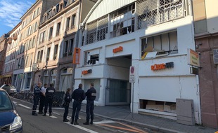 la salle de sport rue Kageneck en partie soufflée par une explosion. Strasbourg le 2 septembre 2020.