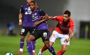 L'attaquant toulousain Wesley Saïd lors d'un match de Ligue 1 à Nîmes, le 21 septembre 2019.