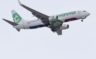 Un avion de la compagnie Transavia, qui a prévu d'installer une base à Montpellier