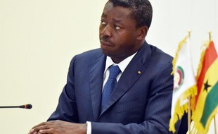 Le président togolais Faure Gnassingbé à Lomé le 28 avril 2015