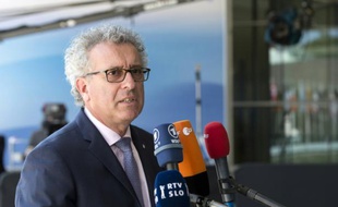 Le ministre luxembourgeois des Finances, Pierre Gramegna, le 11 septembre 2015 au Conseil européen au Luxembourg
