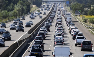 Embouteillages à Vienne (Isère) en 2018 (photo d'illustration)