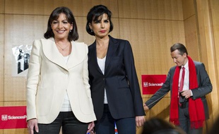 La candidate PS à la mairie Anne Hidalgo et la candidate à la primaire UMP Rachida Dati se sont affrontées mercredi 17 avril à Sciences-Po.