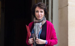 Marisol Touraine le 31 janvier 2014 devant l'Hôtel Matignon.