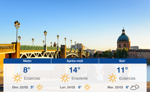Météo Toulouse: Prévisions du samedi 22 février 2020