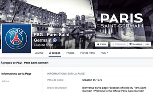 Capture d'écran du compte Facebook du PSG.
