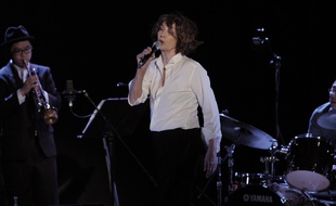 Jane Birkin en concert à Madrid le 18 mai 2012.