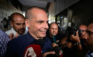 Yanis Varoufakis à son arrivée au ministère des Finances le 6 juin 2015 à Athènes
