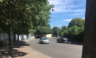Le virage où s'est déroulé l'accident, à la Mosson, à Montpellier