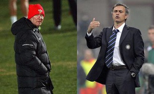 Alex Ferguson et Jose Mourinho, opposé en Ligue des Champions.