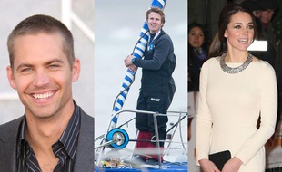 L'acteur américain Paul Walker, le navigateur français François Gabart et la duchesse de Cambridge Kate Middleton.