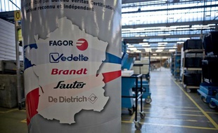 Usine de St-Jean-de-la-Ruelle (Loiret) du groupe FagorBrandt placé en redressement judiciaire en novembre 2013.