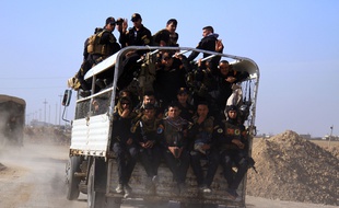 Les forces irakiennes près de Mossoul le 31 octobre 2016.