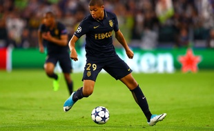 Kylian Mbappé lors de la demi-finale retour de Ligue des champions Juventus-Monaco, le 9 mai 2017 à Turin.