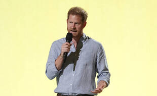 Le prince Harry lors d'un concert caritatif contre le Covid-19, le 2 mai 2021 en Californie.