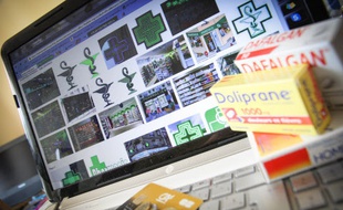 Illustration de la vente de médicaments sur internet