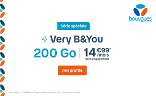 L’offre B&YOU 200Go à 14,99€ est prolongée jusqu’au 27 avril.