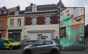 Les deux commerces vandalisés.