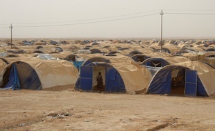 Un des camps de déplacés autour de Fallouja, en Irak, le 18 juin 2016