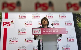 Martine Aubry se gardait de tout triomphalisme, hier soir,à l'annonce des résultats.