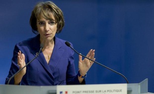 La ministre des Affaires sociales et de la Santé Marisol Touraine lors d'une conférence de presse le 16 octobre 2014 à Paris