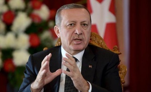 Le président turc Recep Tayyip Erdogan à Riga, le 23 octobre 2014