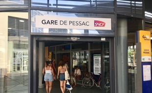 La gare de Pessac (Gironde).