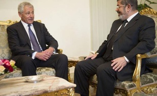 Le secrétaire américain à la Défense Chuck Hagel a pressé mercredi au Caire le pouvoir du président islamiste Mohamed Morsi à poursuivre sur la voie des réformes et à oeuvrer pour la stabilité régionale.