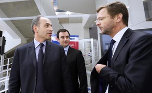 Jean-Francois Copé et Jérôme Lavrilleux le 27 novembre 2012 au siège de l'UMP à Paris