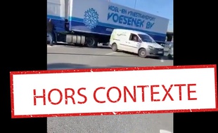 La vidéo virale d'un camion prétendument braqué en plein confinement.