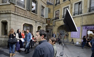 Le tournage de la série Plus Belle la Vie, ici en 2012