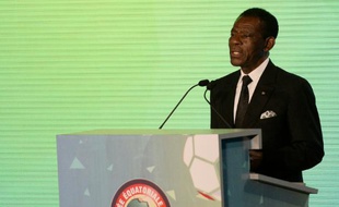 Le chef de l'Etat équato-guinéen, Teodoro Obiang Nguema, le 3 décembre 2014 à Malabo