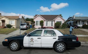 Une voiture de police à Los Angeles en Californie le 20 mai 2014