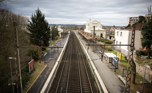Jour de grève à la station de train Fontainebleau (Seine-et-Marne), le 3 avril 2018.