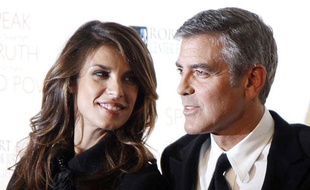 George Clooney et Elisabetta Canalis à New York le 17 novembre 2010