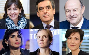 Montage des candidats putatifs à la Mairie de Paris.