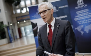 Le directeur d'Interpol Jurgen Stock à Lyon, le 15 octobre 2015.