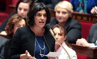 La ministre du Travail, Myriam El Khomri, lors des questions au gouvernement, à l'Assemblée nationale à Paris le 2 mars 2016
