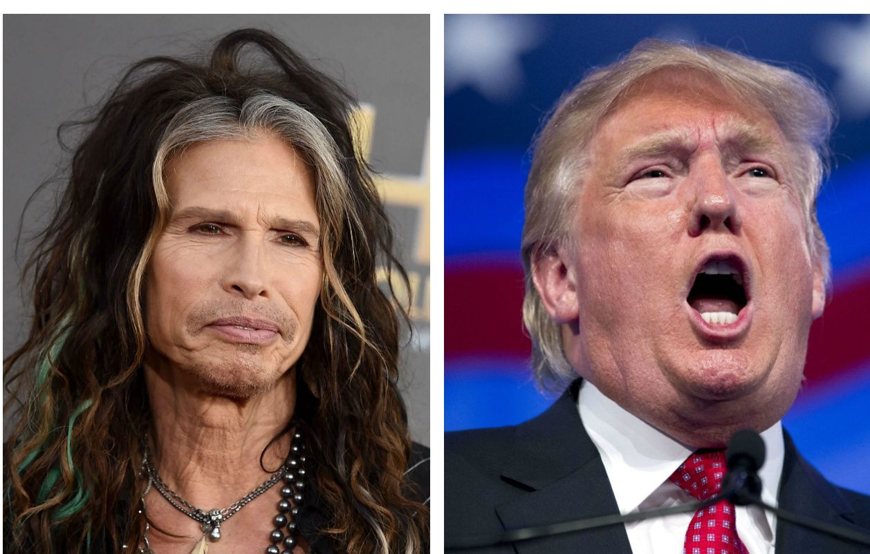 Steven Tyler, le leader d'Aerosmith, et Donald Trump.