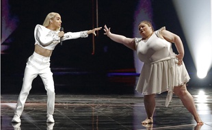 Bilal Hassani lors de la finale de l'Eurovision en Israël