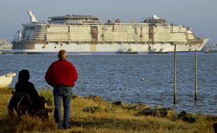 "Harmony of the Seas" à Saint-Nazaire, vendred AFP PHOTO / GEORGES GOBET