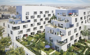 Visuel du projet Urban Art sur le site où était implantée l'école militaire de santé navale.
