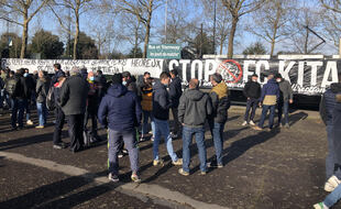 Des supporteurs nantais au rassemblement.
