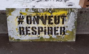 Une action de Greenpeace pour dénoncer la pollution de l'air (Illustration)