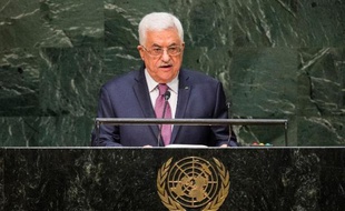 Le président de l'Autorité palestinienne, Mahmoud Abbas, le 26 septembre 2014 à la tribune de l'ONU, à New York