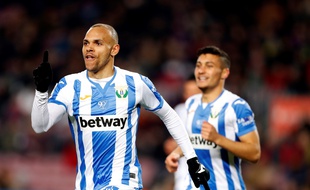 Martin Braithwaite a marqué avec Leganès au Camp Nou contre le Barça, le 20 janvier 2019.