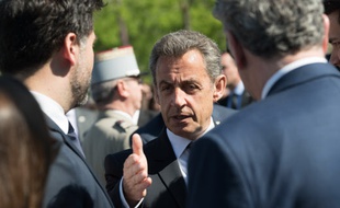 Nicolas Sarkozy lors des cérémonies du 8 mai 2018, à Paris.
