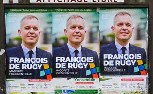 Des affiches électorales de François de Rugy dans les Pays-de-la-Loire. (illustration)